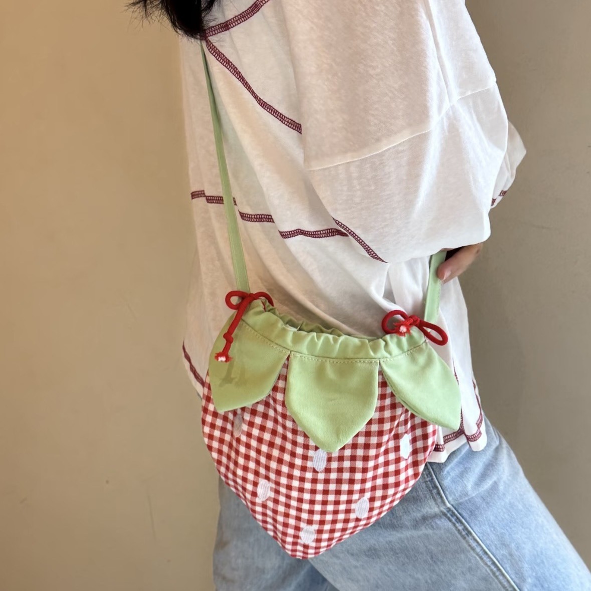 Luxury Bags Cute - 여성용 숄더백 일본식 귀여운 재미있는 딸기