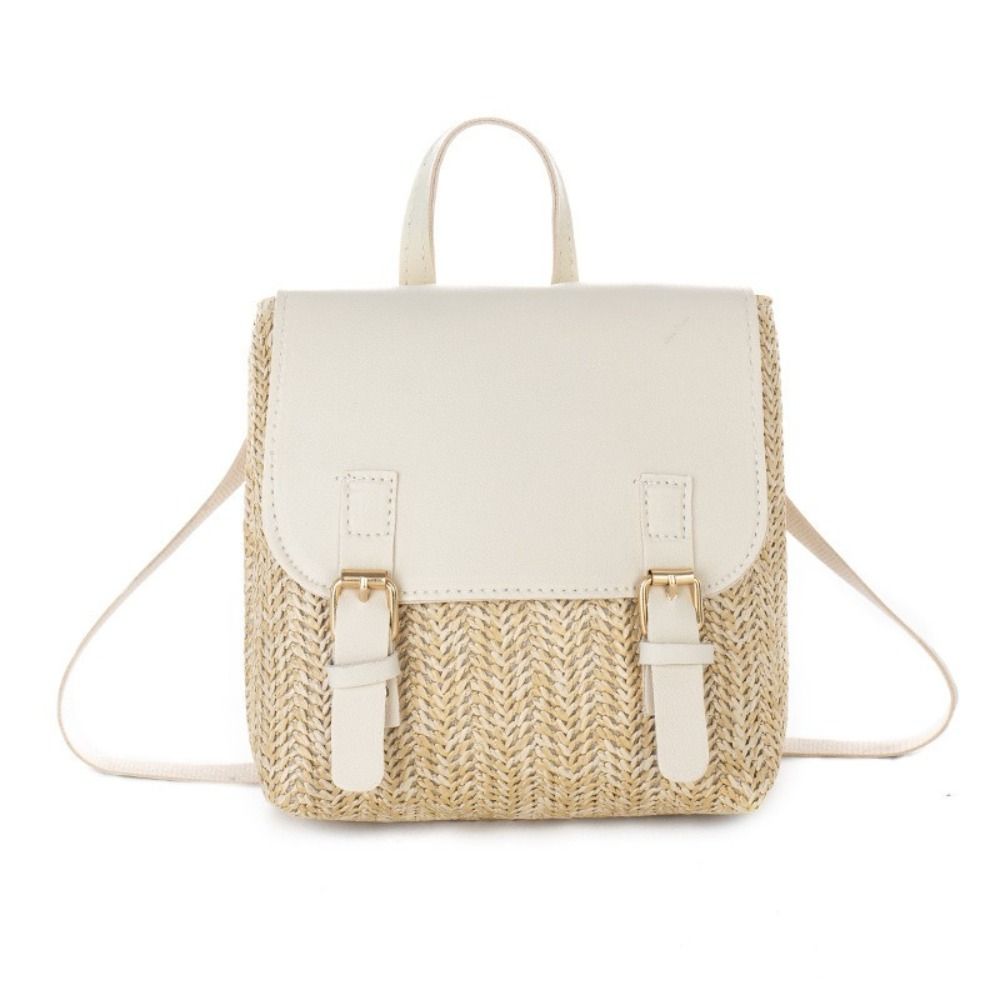 Luxury Bags Leather - 다용도 가방 PU 가죽 밀짚 배낭
