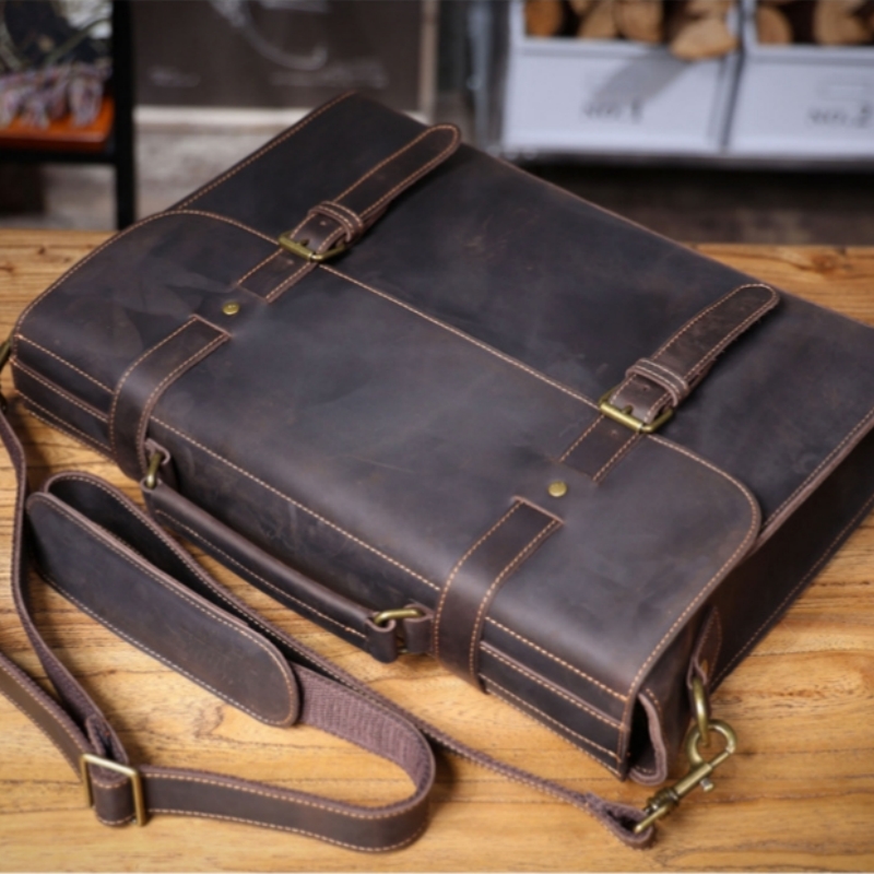 Luxury Bags Tote - 남성용 진짜 가죽 비즈니스 서류 가방,