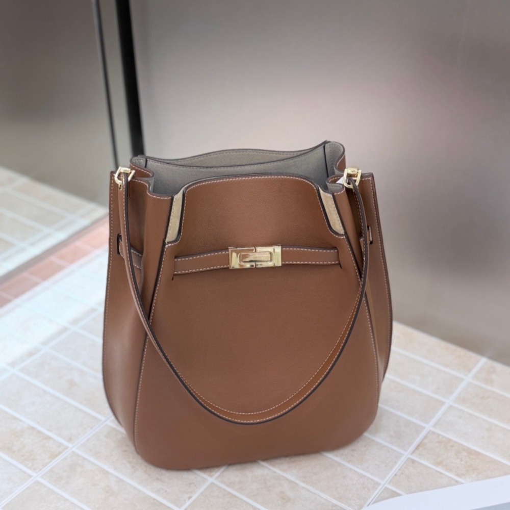 Luxury Bags Leather - 뉴 버킷백 올드 머니 스타일 대용량