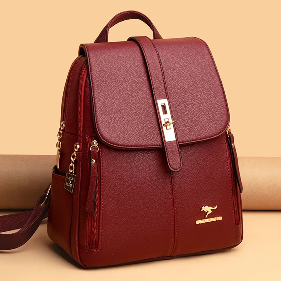 Luxury Bags Leather - 여성 가죽 대용량 배낭 여자를위한 고품질