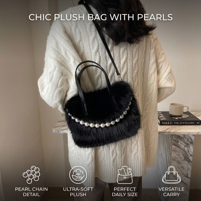 Luxury Bags Cute - 진주 체인 스트랩과 상단 손잡이가 달린