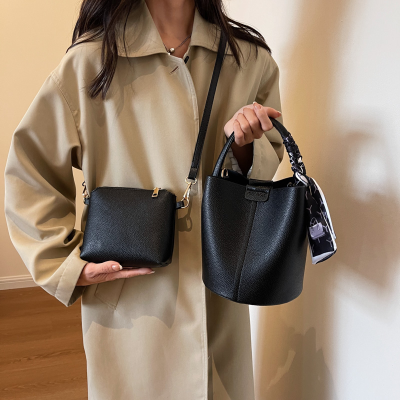레드 PU 버킷 숄더백, 크로스바디 백, 블랙 럭셔리  - Luxury Bags On Sales 리뷰 및 가격