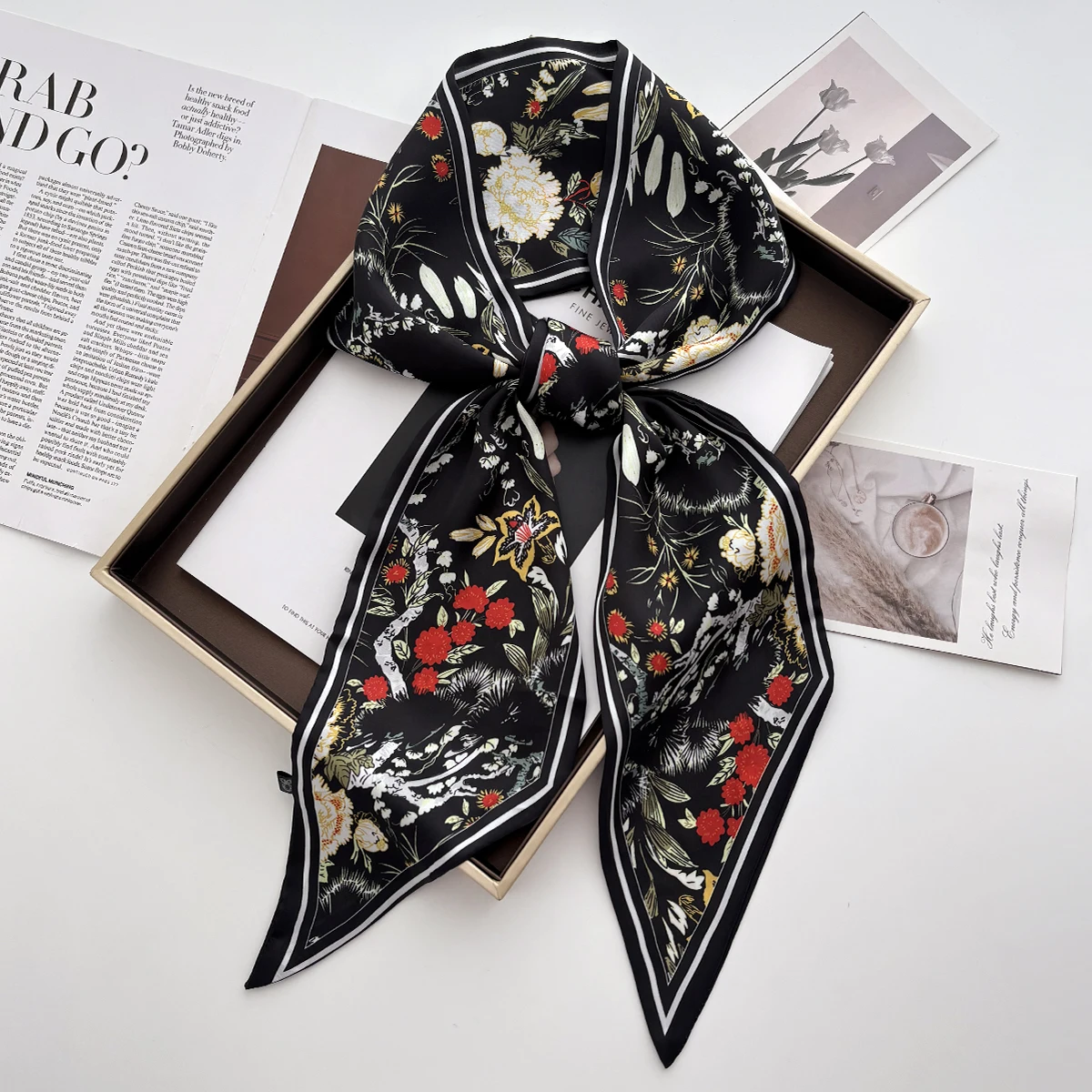 럭셔리 프린트 스카프 스키니 리본 Hairbands 여 - Luxury Bags China 리뷰 및 가격