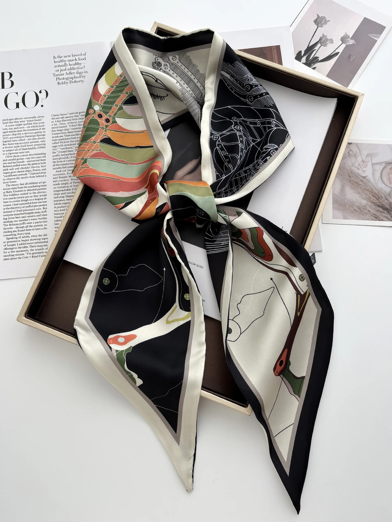 럭셔리 프린트 스카프 스키니 리본 Hairbands 여 - Luxury Bags China 리뷰 및 가격