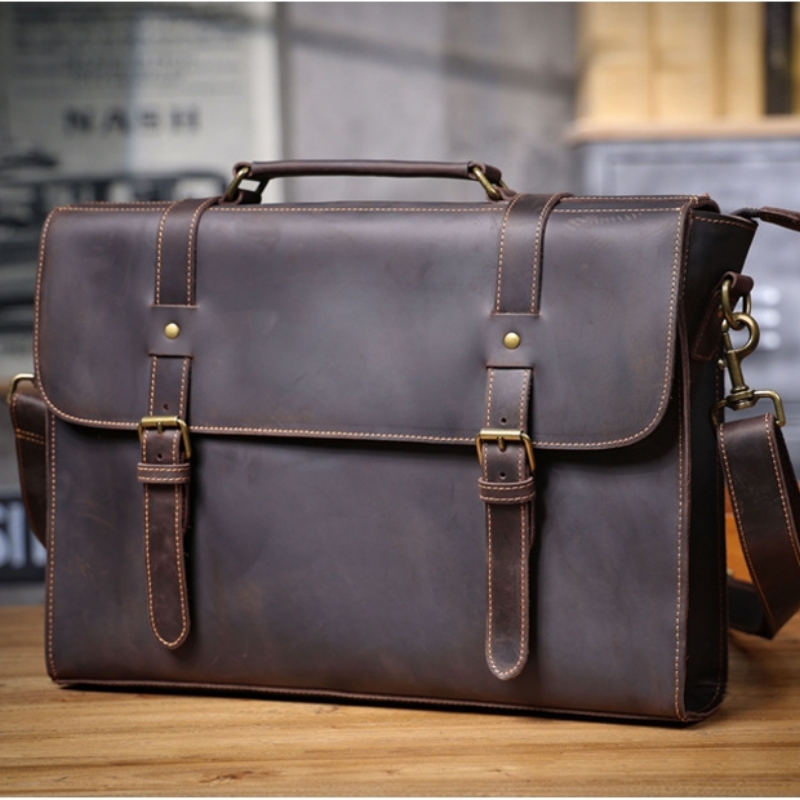 남성용 진짜 가죽 비즈니스 서류 가방, 남성용 숄더 크 - Luxury Bags Tote 리뷰 및 가격