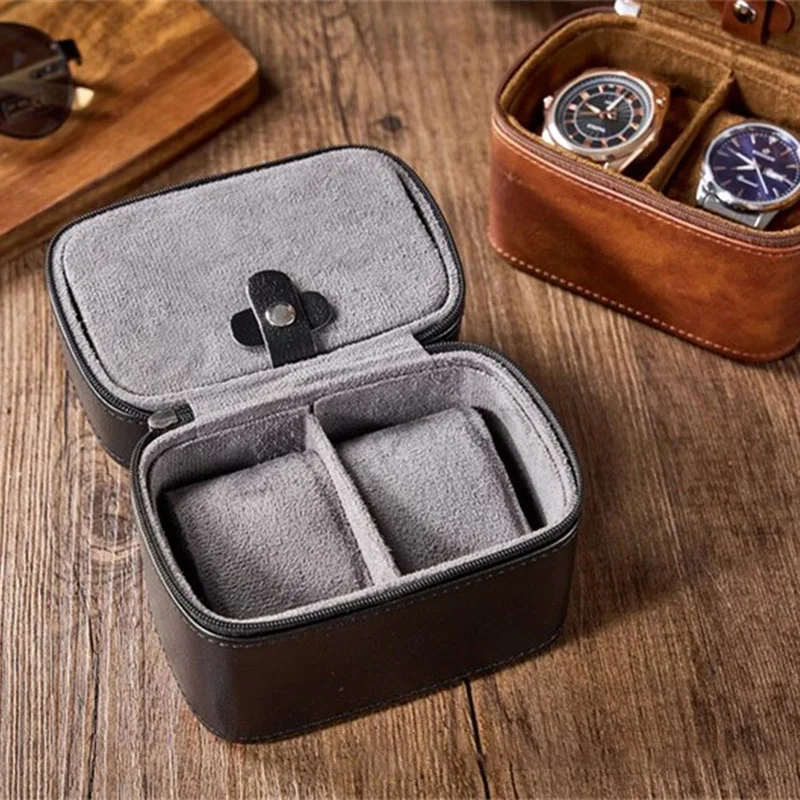 빈티지 럭셔리 시계 상자 가죽 시계 주최자 상자 휴대용 - Luxury Bags Leather 리뷰 및 가격