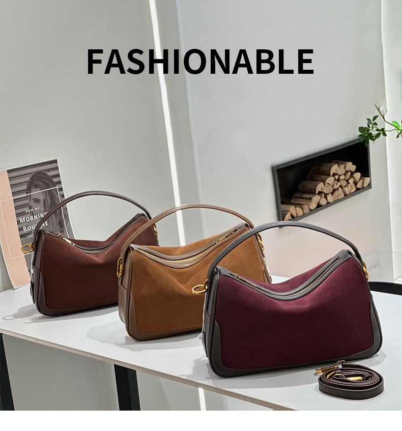 여성용 정품 가죽 핸드백 스웨이드 가방 숄더백 레트로  - Luxury Bags On Sales 리뷰 및 가격