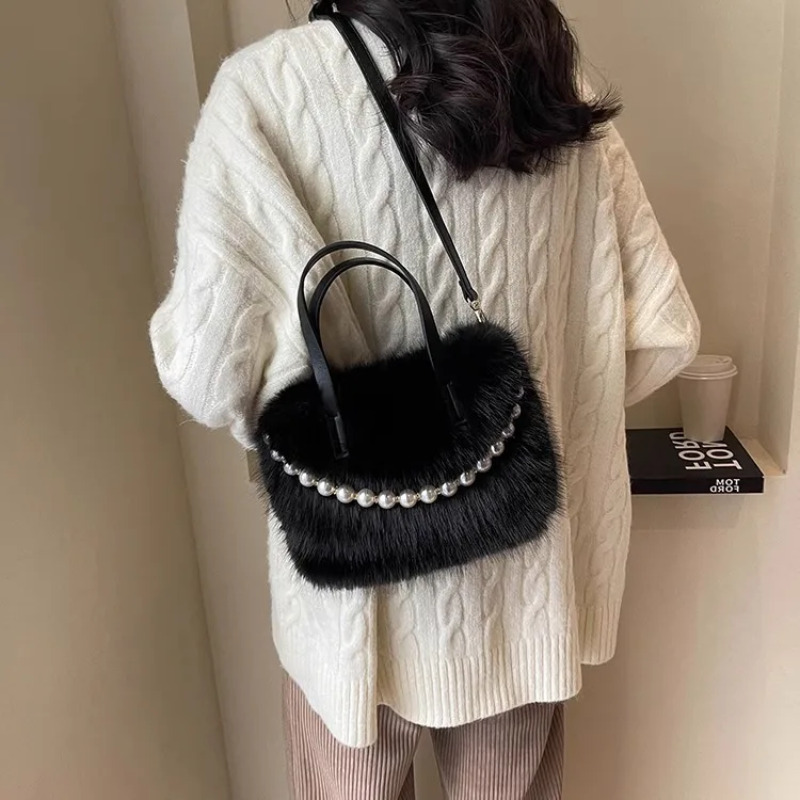 진주 체인 스트랩과 상단 손잡이가 달린 고급스러운 인조 - Luxury Bags Cute 리뷰 및 가격