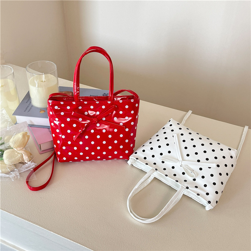 여성용 새 핸드백 한국 체크 무늬 폴카 도트 리본 귀여 - Luxury Bags Cute 리뷰 및 가격