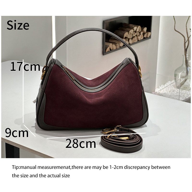 여성용 정품 가죽 핸드백 스웨이드 가방 숄더 백 레트로 - Luxury Bags On Sales 리뷰 및 가격